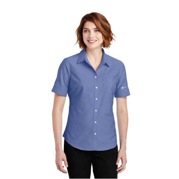 Port Authority Ladies Short Sleeve SuperPro Oxford Shirt